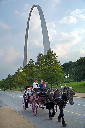 Horse Carriage near Gateway Arch