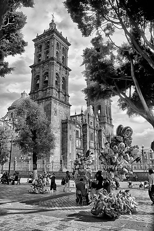 Puebla Cathedral, near the Zocalo, Puebla, Mexico